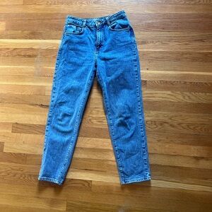 Zara Women's Straight Leg Blue Jeans